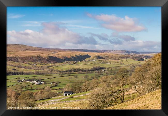 Across to Holwick from Middle Side, Teesdale Framed Print by Richard Laidler
