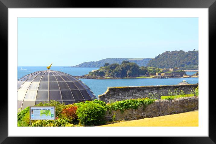 Dome Roof overlooking Drake's Island Framed Mounted Print by Bryan 4Pics