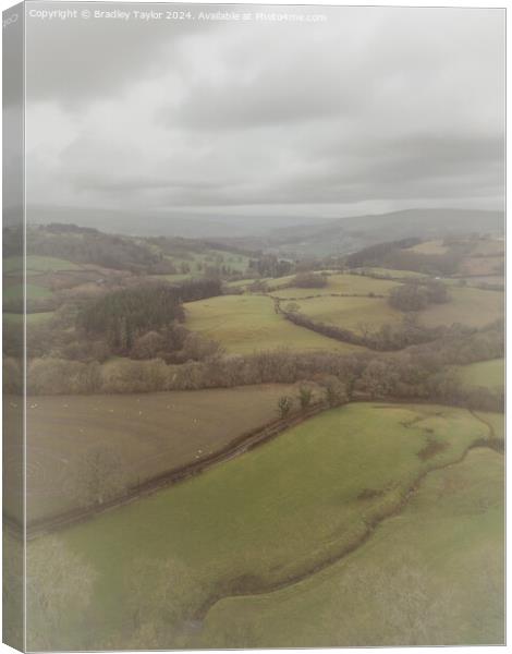 Welsh Countryside - Dreary Yet Beautiful Canvas Print by Bradley Taylor