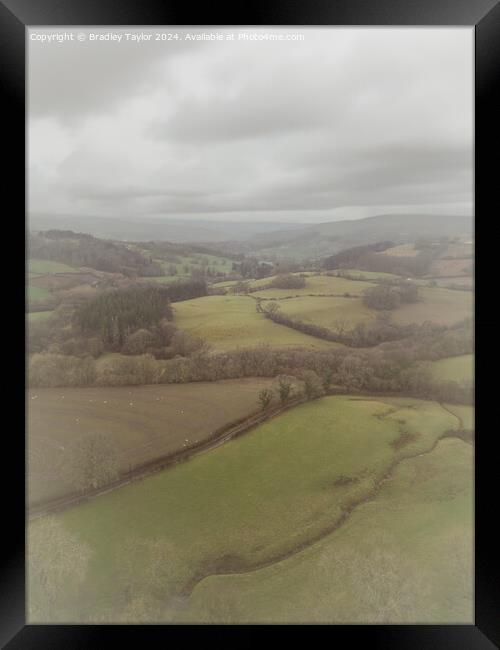 Welsh Countryside - Dreary Yet Beautiful Framed Print by Bradley Taylor