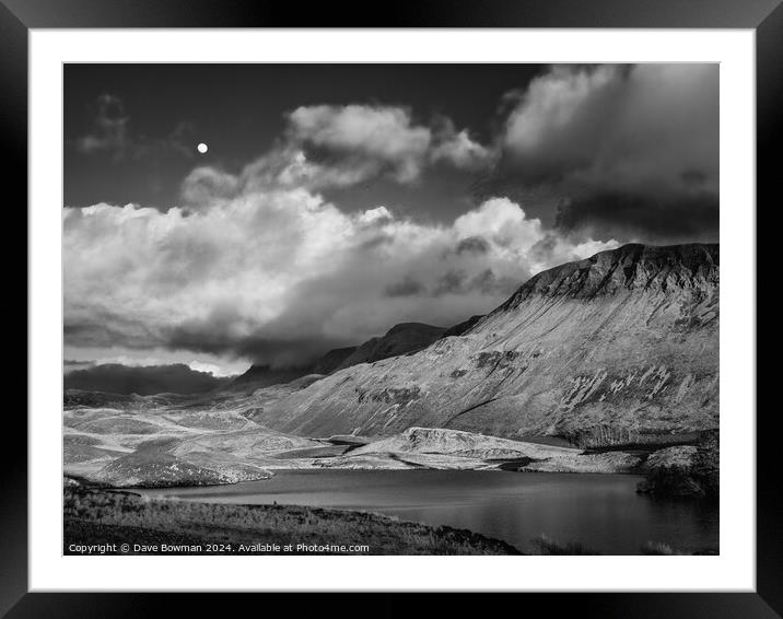 Moonrise over Llynnau Cregennen Framed Mounted Print by Dave Bowman