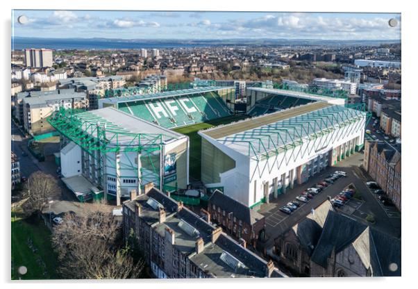 Easter Road Acrylic by Apollo Aerial Photography