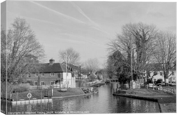 Aldermaston Wharf Canvas Print by Stephen Young