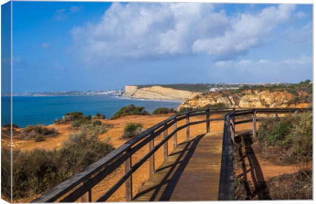 Algarve Landscape With Boardwalk In Portugal Canvas Print by Artur Bogacki