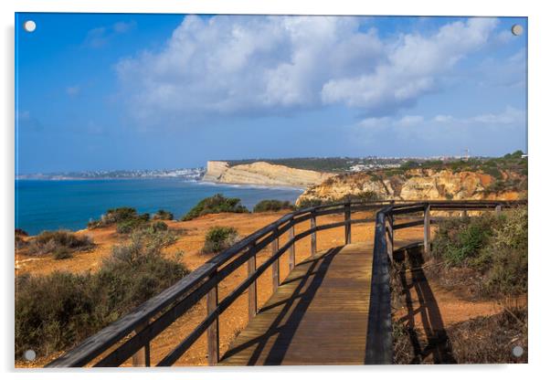 Algarve Landscape With Boardwalk In Portugal Acrylic by Artur Bogacki