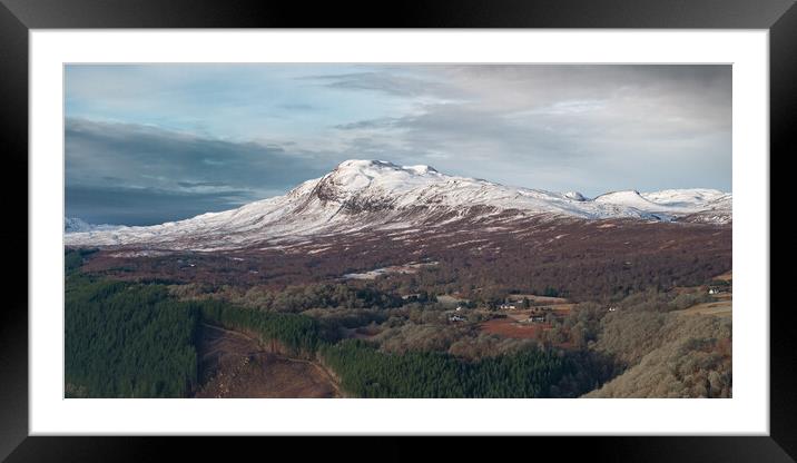 Meall Fuar-mhonaidh Framed Mounted Print by Apollo Aerial Photography