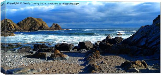 Tarlair MacDuff's coastal landscape. Scotland Canvas Print by Sandy Young