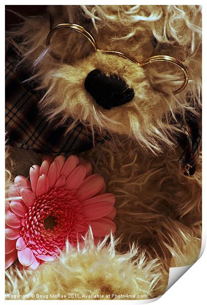 Teddy and Flower Print by Doug McRae