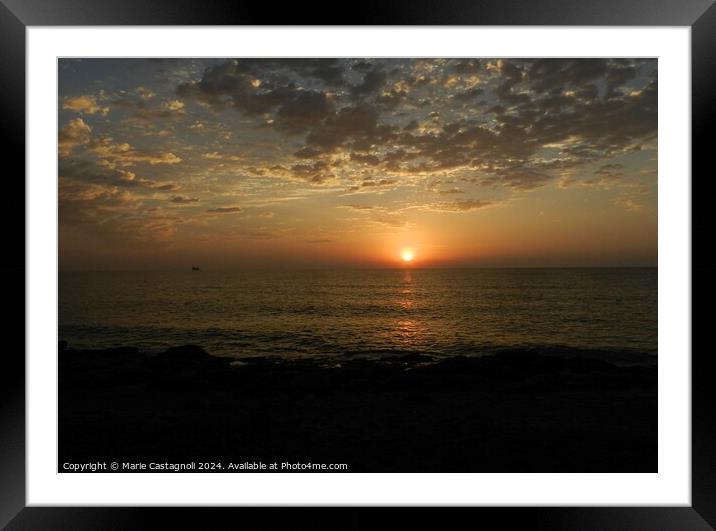 My First Spanish Sunrise Framed Mounted Print by Marie Castagnoli
