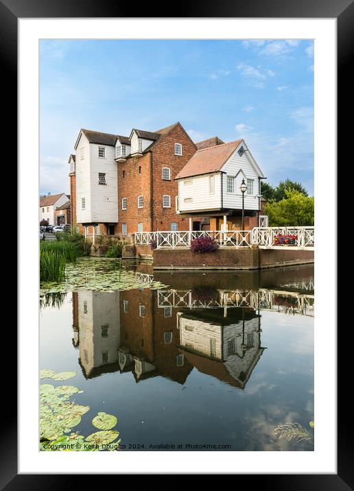 Abbey Mill, Tewkesbury (portrait) Framed Mounted Print by Keith Douglas
