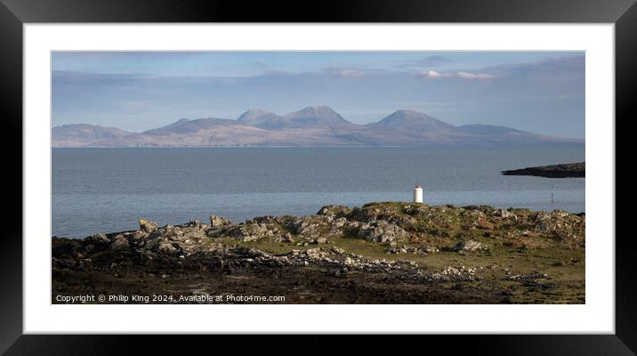 View of Jura from Colonsay Framed Mounted Print by Philip King