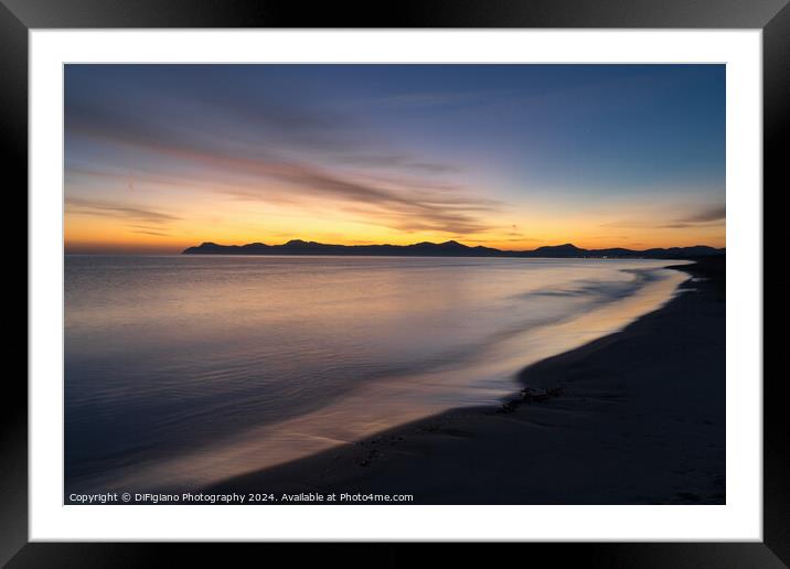 Playa del Muro Sunrise Framed Mounted Print by DiFigiano Photography