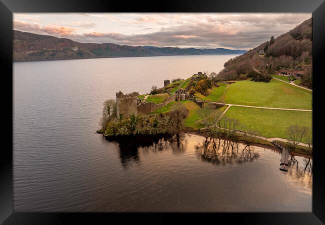 Urquhart Castle Framed Print by Apollo Aerial Photography