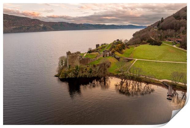 Urquhart Castle Print by Apollo Aerial Photography
