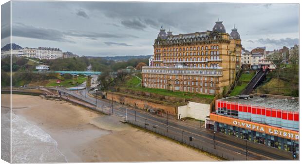 Scarborough Grand Hotel Canvas Print by Steve Smith
