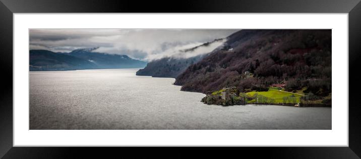 Urquhart Castle on Loch Ness Framed Mounted Print by Apollo Aerial Photography