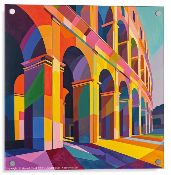 Colosseum Arches Acrylic by Harold Ninek