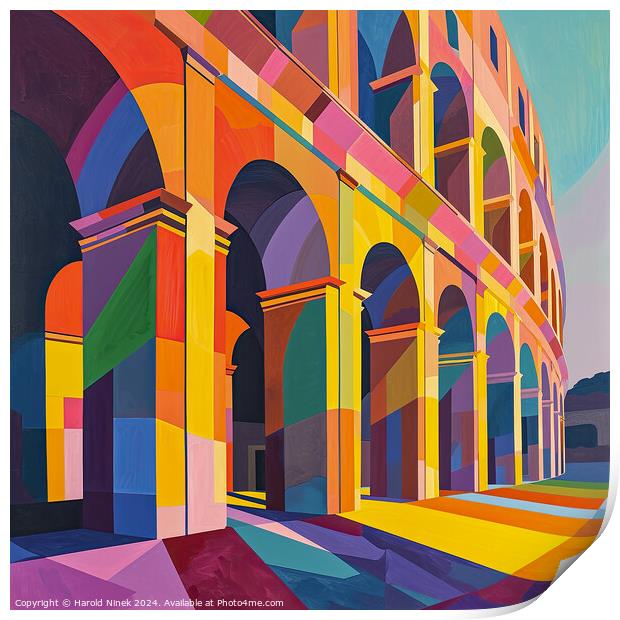 Colosseum Arches Print by Harold Ninek