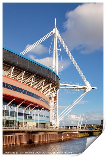 Principality Stadium in Cardiff Print by Pearl Bucknall