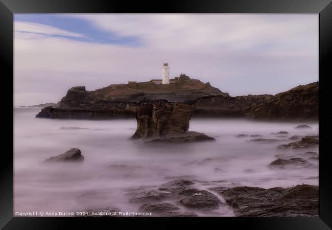 Ethereal Godrevy Framed Print by Andy Durnin