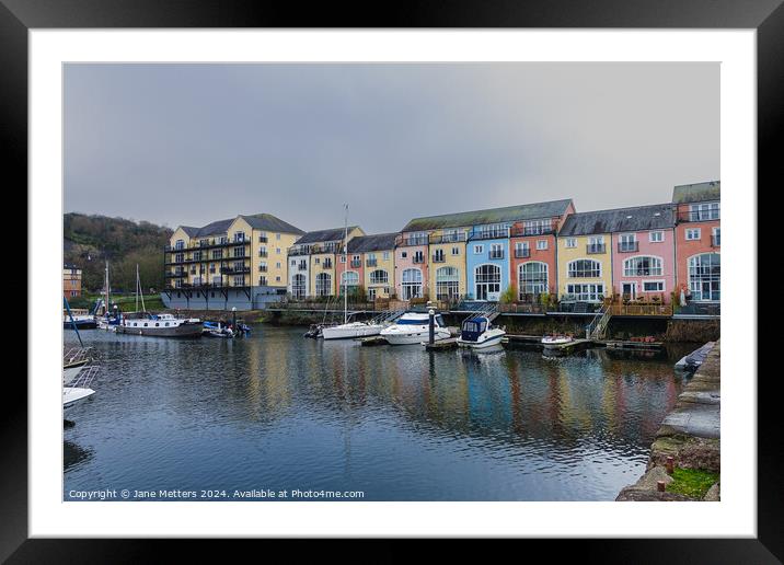 Colourful Homes  Framed Mounted Print by Jane Metters