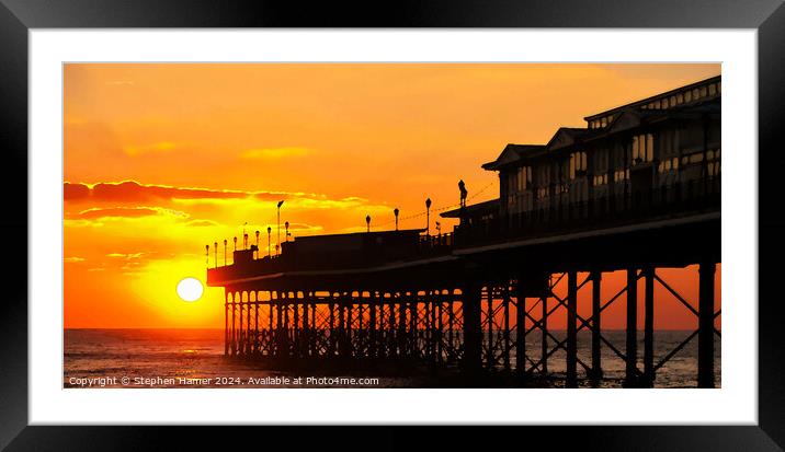 Paignton Pier Sunrise Framed Mounted Print by Stephen Hamer