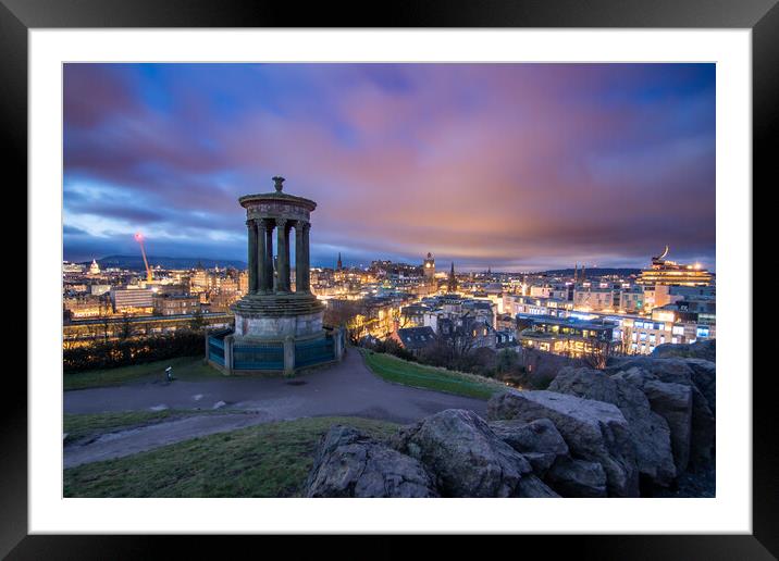 Edinburgh from Calton Hill Framed Mounted Print by Apollo Aerial Photography