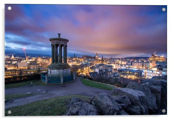Edinburgh from Calton Hill Acrylic by Apollo Aerial Photography
