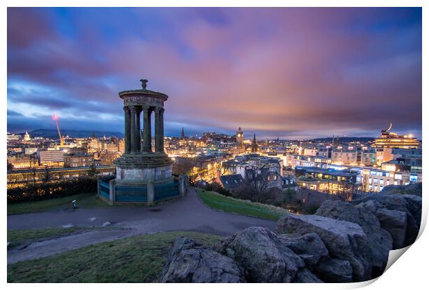 Edinburgh from Calton Hill Print by Apollo Aerial Photography