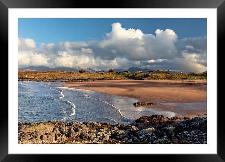 Firemore Beach, Sunny Afternoon Wester Ross Scotla Framed Mounted Print by Barbara Jones