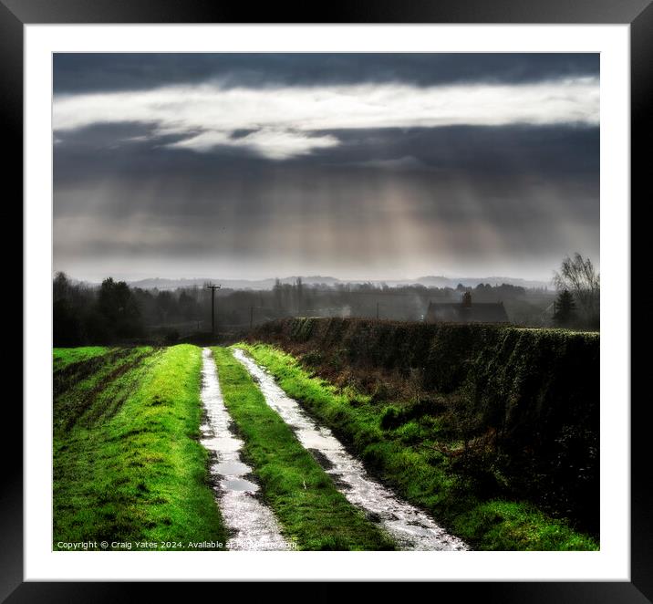 COUNTRY LANE LIGHT Framed Mounted Print by Craig Yates