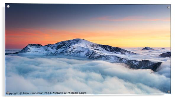 Snowdon panorama Acrylic by John Henderson