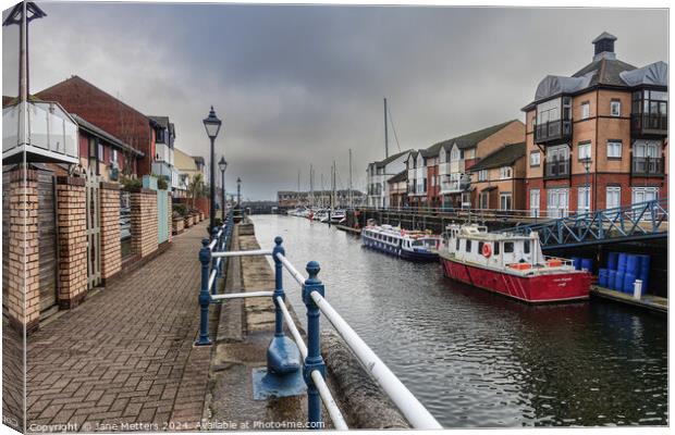 Life by Penarth Marina Canvas Print by Jane Metters