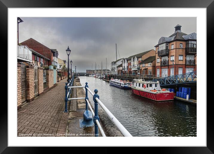 Life by Penarth Marina Framed Mounted Print by Jane Metters
