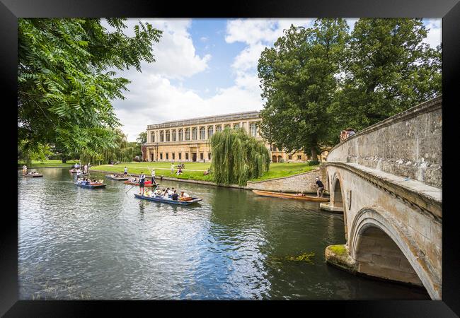 Punts in front of Wren Library Framed Print by Jason Wells
