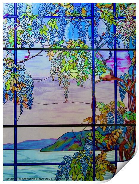 Tiffany Glass Print by Stephanie Moore
