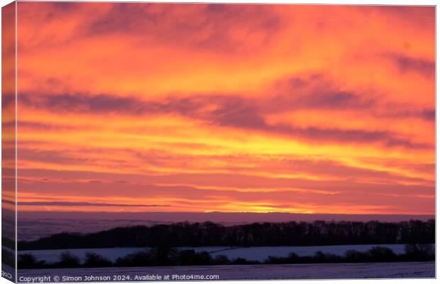 Sky cloud Canvas Print by Simon Johnson