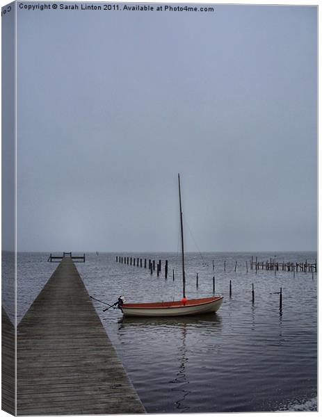 Lonely at the Jetty Canvas Print by Sarah Osterman
