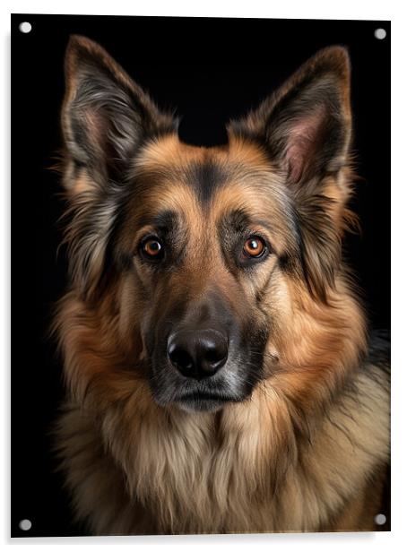 German Shepherd Dog Acrylic by K9 Art