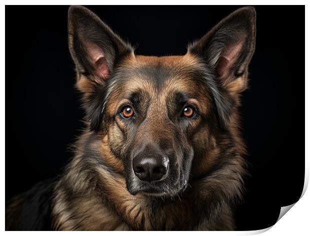 German Shepherd Dog Print by K9 Art