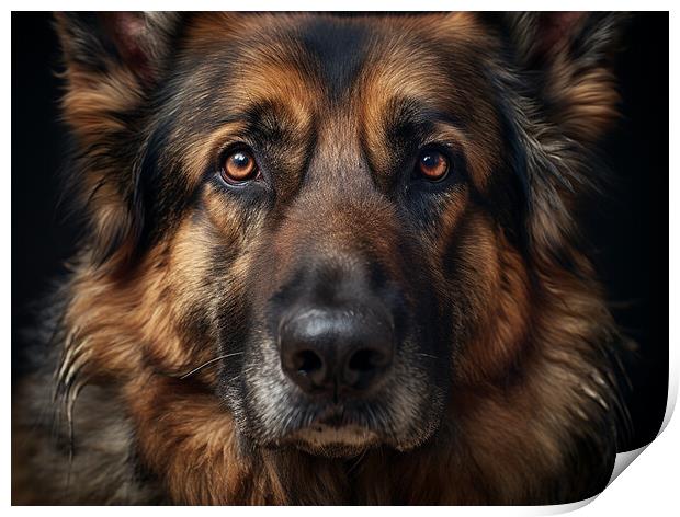 German Shepherd Dog Print by K9 Art