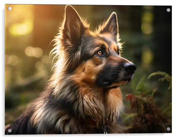 German Shepherd Dog Acrylic by K9 Art