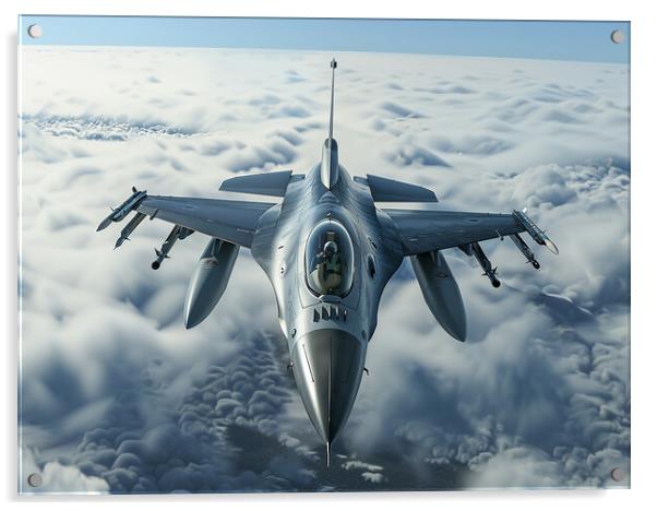F-16 Fighting Falcon Acrylic by Airborne Images