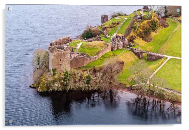 Urquhart Castle Acrylic by Apollo Aerial Photography