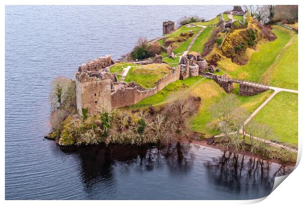 Urquhart Castle Print by Apollo Aerial Photography