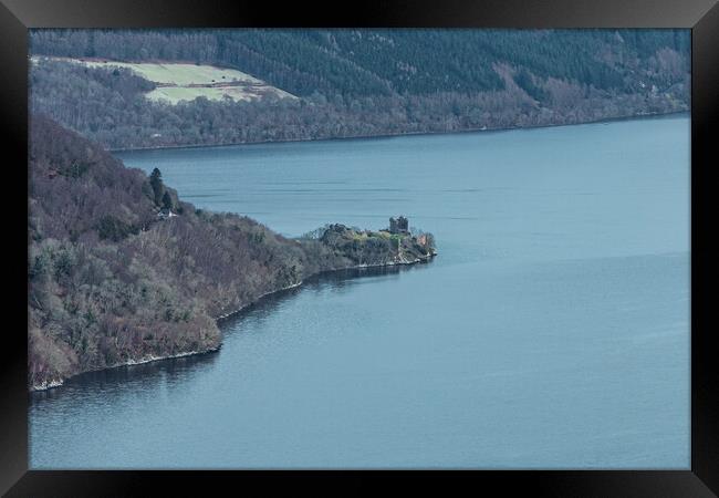 Urquhart Castle on Loch Ness Framed Print by Apollo Aerial Photography