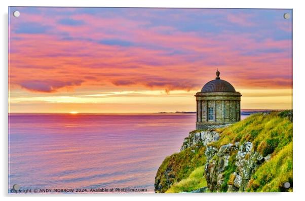 Mussenden Temple Sunrise Acrylic by ANDY MORROW