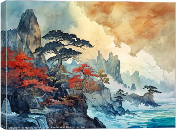Japanese Shores Canvas Print by Harold Ninek