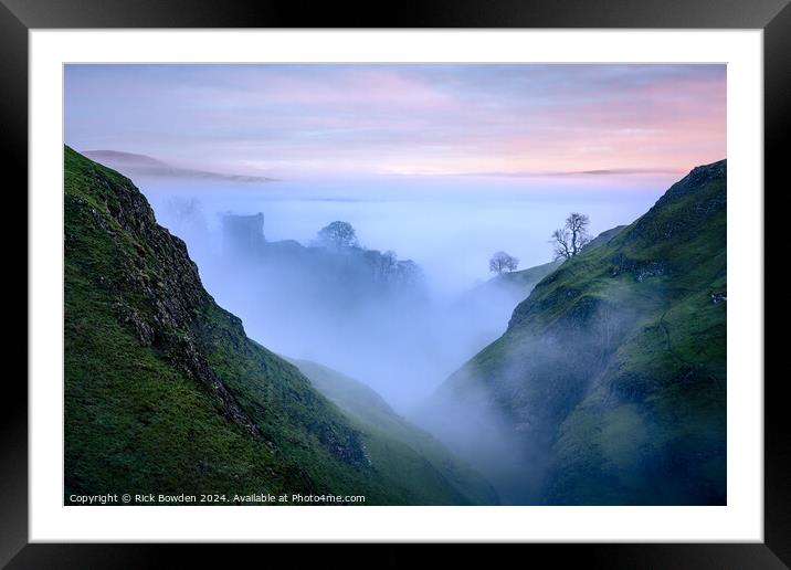 Foggy Morning in Cave Dale Framed Mounted Print by Rick Bowden