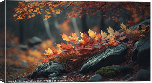 Autumn in the Forest Canvas Print by Harold Ninek